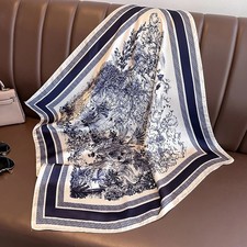 Women's 70x70cm Silk Feel Satin Square Scarf Floral Bandana Head Hair Neck Wrap Shawl price
