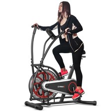 Upright Air Bike Fan Exercise Bike W/Display Adjustable Seat Home Cardio Workout Exercise Bikes price