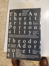 The Authoritarian Personality by Theodor Adorno (English) Paperback Book Ideologies price