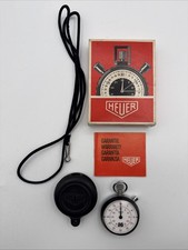 Vintage Heuer Leonidas 542 201 Stopwatch Manual Wind Excellent w/Box, Cover Stopwatch price