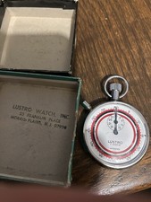 Vintage Lustro Stopwatch Mechanical Timer With Box Works USA Made Collectible Stopwatch price