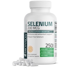 Selenium 200mcg Amino Acid Immune Support Trace Mineral Non-GMO, 250 Capsules Amino Acid price