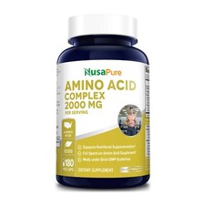 NusaPure Amino Acid Complex Blend 2000 mg-180 Caps (Non-GMO & Gluten-Free) Amino Acid price