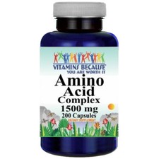 Amino Acid Complex 1500mg 13 ESSENTIAL AMINO ACIDS 200 Caps L-Glutathione 115mg Amino Acid price