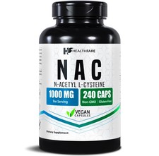 HealthFare N-Acetyl-Cysteine (NAC) 1000mg 240 Caps Immune System Function Amino Acid price