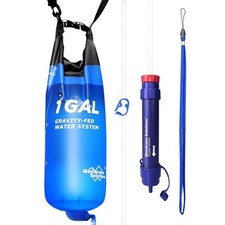 1-Gal Gravity-Fed Water Filter System Outdoor Purification for Camping Emergency Water Bottle & Bottle & Purification System price