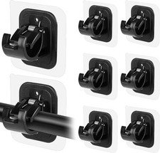 8 PCS No Drill Curtain Rod Brackets No Drilling Self Adhesive Curtain Rod Holder Curtain Accessory price