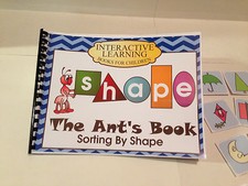 Interactive Learning Books for Children - Shapes- w/ 30 Laminated Cards Set Education Sets price