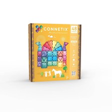 CONNETIX Magnetic Tiles Glitter Castle Pack 48pc: Educational Focus on Education Sets price