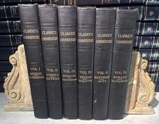 Clarke's Bible Commentary 6 Volume Complete HC set Religious Education - Antique Education Sets price