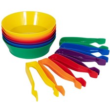 Sorting Bowls & Tweezers, Set of 12, 6 Colors Education Sets price