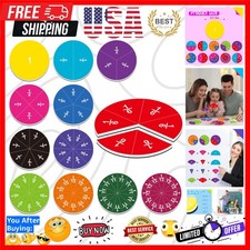 78 PCS Magnetic Fraction Tiles, Educational Math Learning Manipulatives Set f... Education Sets price