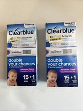 (2 Pack) Clearblue 15 Ovulation Test + 1 Pregnancy Test Ea. Exp: 01-2027 Pregnancy / Ovulation Test price