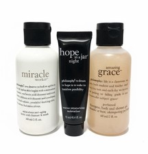 Philosophy Travel Size Three Piece Gift Set NEW NWOB Miracle Worker & More Philosophy Sets price
