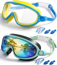 Kids Swimming Goggles 2 Pack, Anti Fog&UV Swim Goggles for Boys Girls Swim Goggles price