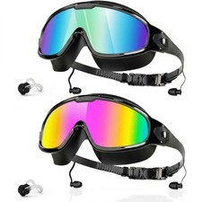 GMOX Swim Goggles 2 Pack, Wide View Anti Fog&UV Swimming Goggles for Adults Swim Goggles price