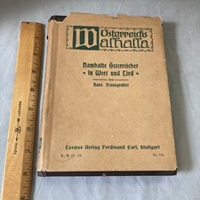 Austria’s Walhalla, Famous Austrians In Word And Song, Hans Fraungruber, German German-Austrian Literature price