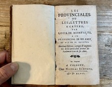 1717 Blaise Pascal Les Provinciales Leather Bound Cologne French Book French Literature price