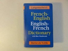 French-English English-French Dictionary with Blue Headwords by Langen - GOOD French Literature price