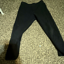 365 Kids Girls Black Solid Cotton Ankle Leggings Pants, Youth Size 7 Girls' Pants price