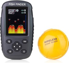 Portable rechargeable wireless sonar fish finder with color LCD screen, Fish Finder price