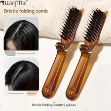 Travel Folding Hair Brush Bristles Hair Comb Collapsable Portable Pocket Hair Brush and Comb price