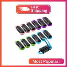 Queekay 12 Pcs Travel Hair Brush for Women Men Colorful Portable Folding Hair Br Hair Brush and Comb price