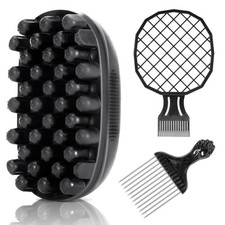 Premium Twist Hair Sponge Brush & Comb Set for Afro, Curly, Coiled Hair - Men & Hair Brush and Comb price
