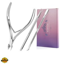 Cuticle Trimmer with Cuticle Pusher and Cutter, Professional Stainless Steel ... Manicure / Pedicure Supplies and Sets price