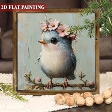 Vintage Style Bird Flower Wood Frame Farmhouses Wall Art Decoration Plaque Gift Wooden Wall Art price
