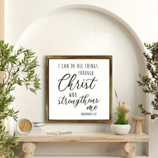 Wooden Signs I Can Do All Things Through Christ Wall Art Signs Bible Wall Art Wooden Wall Art price