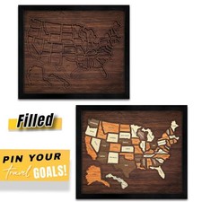USA Travel Map, Wooden USA Map Puzzle, Perfect Wooden USA Wall Art Travel, Décor Wooden Wall Art price