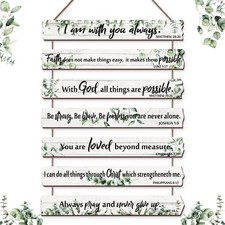 Rustic Wooden Wall Art with Bible Verse Christian Inspirational Wall Decor Wooden Wall Art price