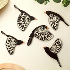 5 Pcs Wooden Bird Wall Art Wood Flying Birds Wall Decor Rustic Art Scandinavian Wooden Wall Art price