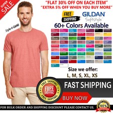 Gildan G640 Adult Softstyle T-Shirt Ringspun Cotton Crew Neck Plain T-Shirt Fitwear (Fitness Clothing) price