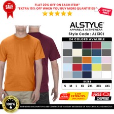 American Apparel Plain Short Sleeves Heavyweight Casual Blank T-Shirt - AL1301 Fitwear (Fitness Clothing) price