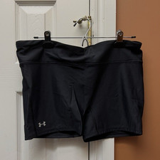 Under Armour Women’s HeatGear Compression Shorts Black XL Pull-On Stretch Fitwear (Fitness Clothing) price