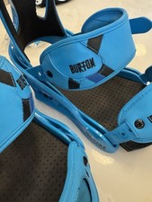 [Bright Blue] Classic Burton Freestyle Bindings, Flex (Size: L) Used Once! Bindings price
