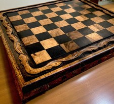 Vintage Chess Board 100%Handmade Original Walnut Solid Wood XL Chessboard 16" Chess price