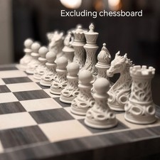 A set of 32 Gothic-style chess pieces featuring skulls Chess price