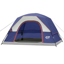 CAMPROS CP 4 Person Camping Tent, Waterproof Dome Tent with Rainfly, Easy Set... Camping Set & Festival Package price