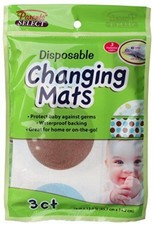 Disposable Baby Changing Mats 3 Ct Quilted Polka Dot & Monkeys+Floral Prints Baby Changing Mat price