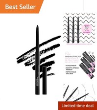 Mega Last Waterproof Retractable Eyeliner - 16-Hour Smudge-Proof Black Gel Eyeliner price