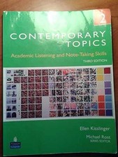 Contemporary Topics 2: Academic - Paperback, by Kisslinger Ellen - Very Good h Current - General Topics price