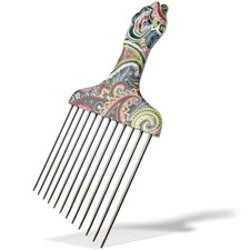 Stainless Steel Professional Hair Styling Pick Comb, Ideal for Afro and Curly Ha Hair Styling Cream price