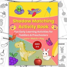 Shadow Matching Activity Book | Printable Worksheets for Kids Attention & Intelligence Development Books price