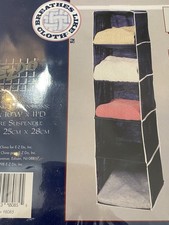 5 shelf Sweater & Accessory Organizer 40”Lx10”Wx11”D Breathable Fabric Blue Closet Organizer price