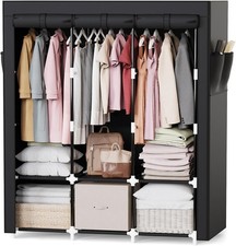 Portable Closet Wardrobe Organizer with Cover Black 50 inch Large Capacity Closet Organizer price