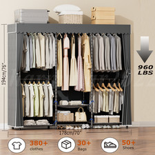 Heavy Duty Garment Rack Large Clothes Rack Freestanding Closet Clothing Shelves Closet Organizer price