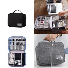 US 1 Pc Electronic Organizer Compact Travel Cable Bag USB Cord Charger Storage Storage Bag price